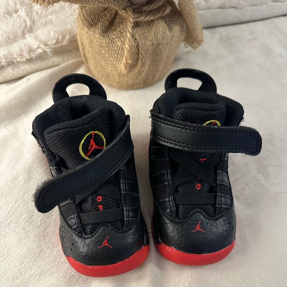 Nike Air Jordan Toddler Sneakers size 4. Black and red